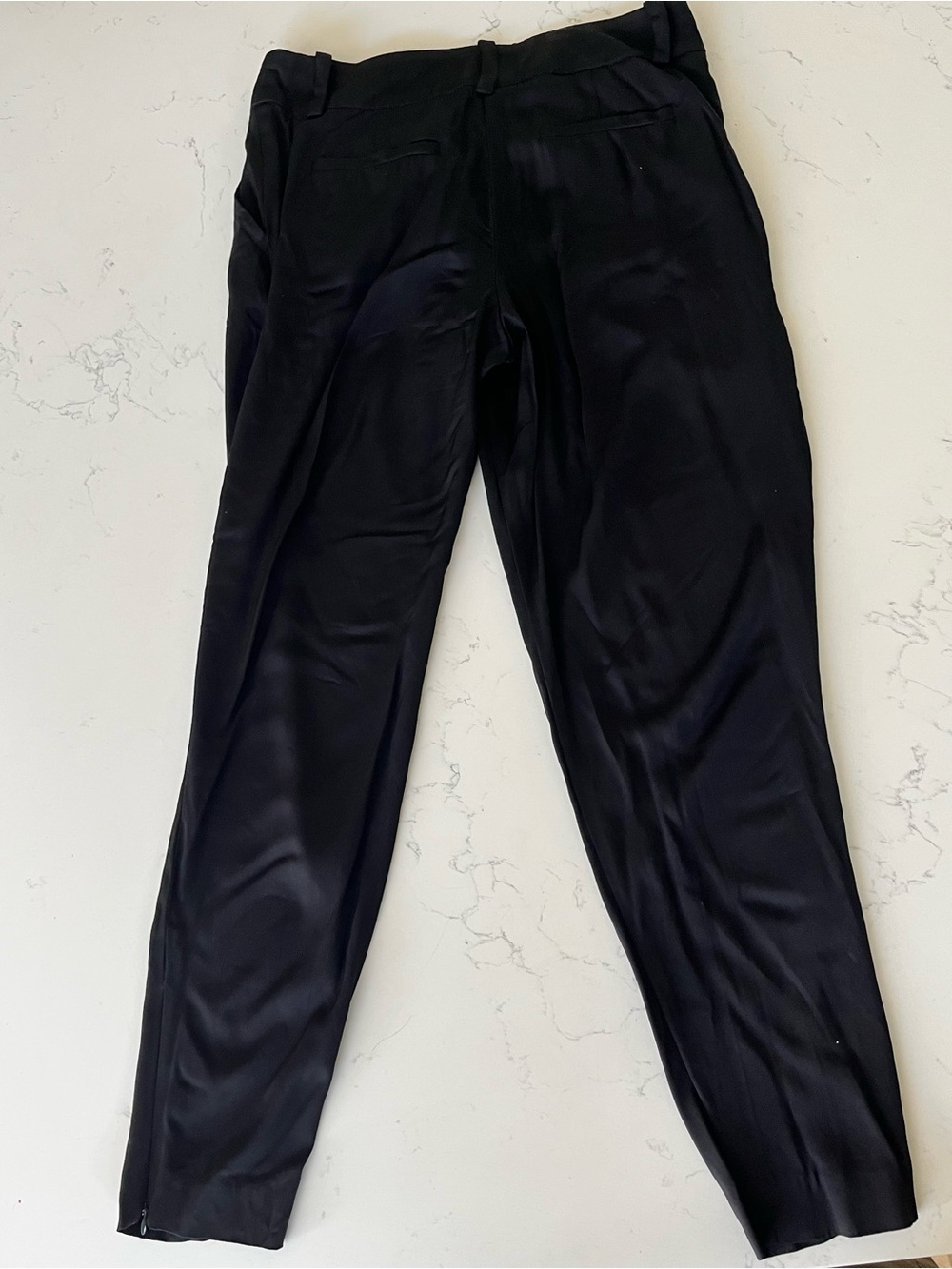 Trina Turk Black Satin-Look Track Pants
